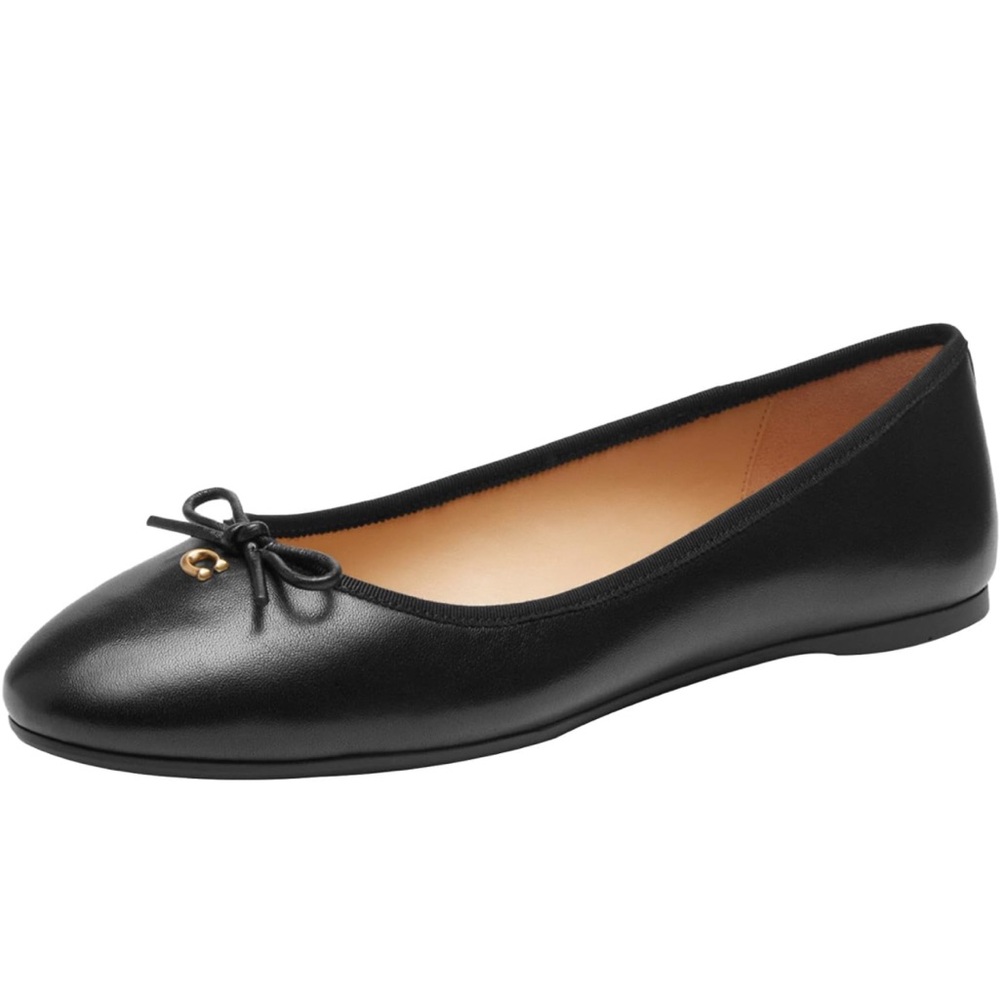Black coach ballet flats, size 9.5